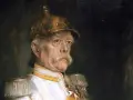 Portret wojskowy przedstawiający Ottona von Bismarcka w mundurze z odznaczeniami. Kim był Otto von Bismarck? Żelazny Kanclerz, zjednoczył Niemcy.