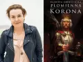 Elżbieta Cherezińska, autorka "Płomiennej Korony", obok wizerunku króla, który mógłby być polską królową wikingów.