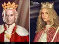Anna Jagiellonka uroda. Królowa Jadwiga Andegaweńska z mieczem i Władysław Jagiełło w koronach.