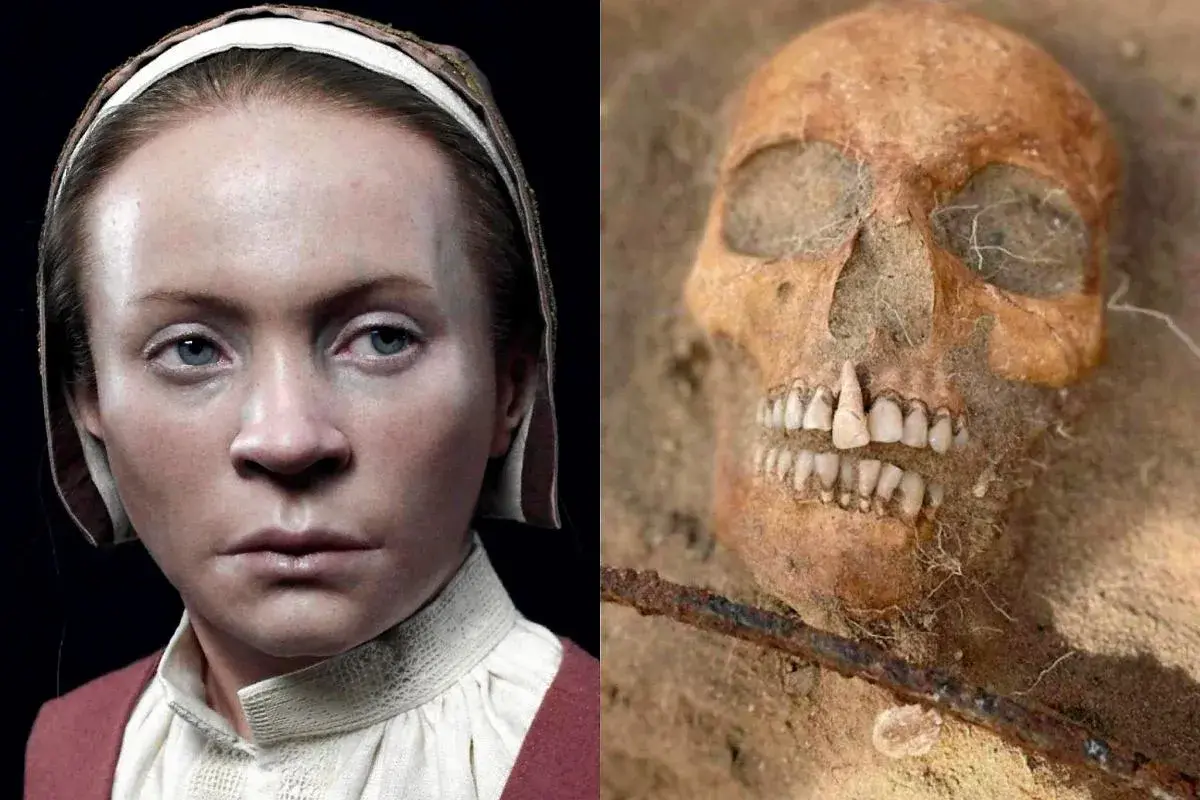 Rekonstrukcja twarzy i czaszka z wykopalisk – niewiarygodne odkrycia archeologiczne ukazujące przeszłość.
