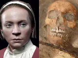 Rekonstrukcja twarzy i czaszka z wykopalisk – niewiarygodne odkrycia archeologiczne ukazujące przeszłość.