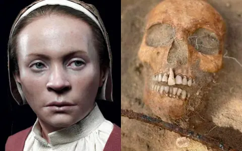 Rekonstrukcja twarzy i czaszka z wykopalisk – niewiarygodne odkrycia archeologiczne ukazujące przeszłość.